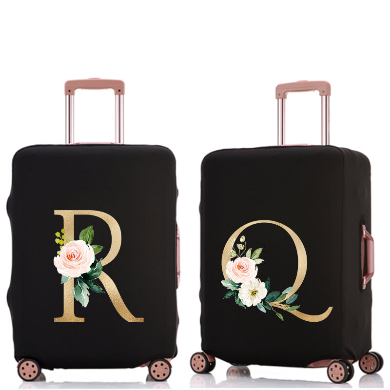 Carta de ouro capa de bagagem mais espessa capa protetora tampa de bagagem removível adequado para 18-32 Polegada acessórios de viagem