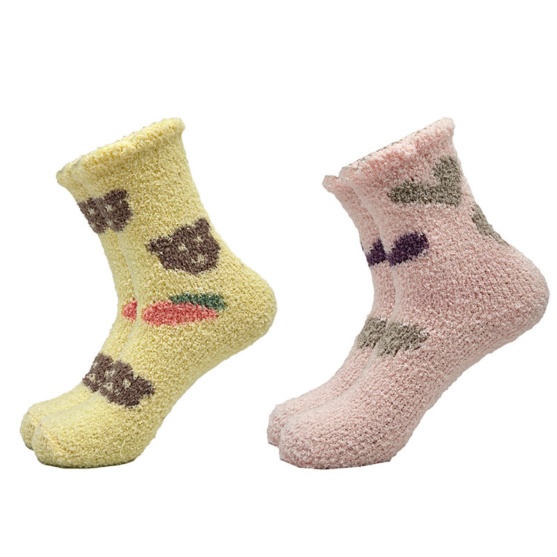 1 Paar Fuzzy Sokken Zacht Vrolijk Grappig Homewear Vloer Slaapsokken Slaapkamer Harajuku Skateboard Sok Pluche Warme Herfst Winter