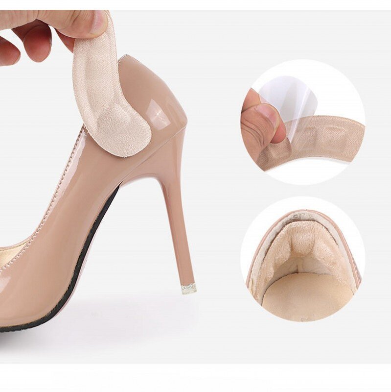 Bantalan sepatu untuk hak tinggi temuan bantalan kaki depan antiselip pelindung hak silikon kaki antiaus untuk pelindung tumit sepatu wanita