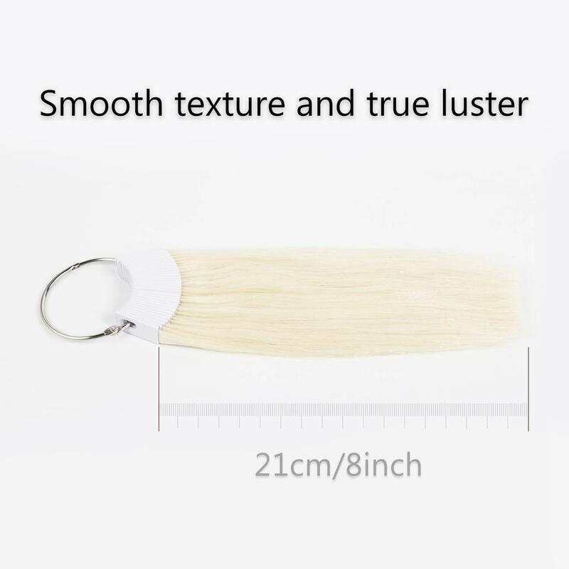 Black Star real human hair palette Test strands swatch prosthesis ring color sample extensions 55g 30pac/pack made in China