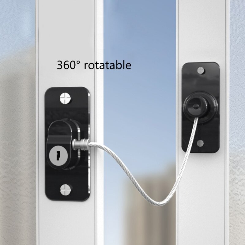 قفل أمان 360 درجة بدون حفر أقفال الثلاجة لأبواب الثلاجة وخزائن النوافذ دروبشيبينغ