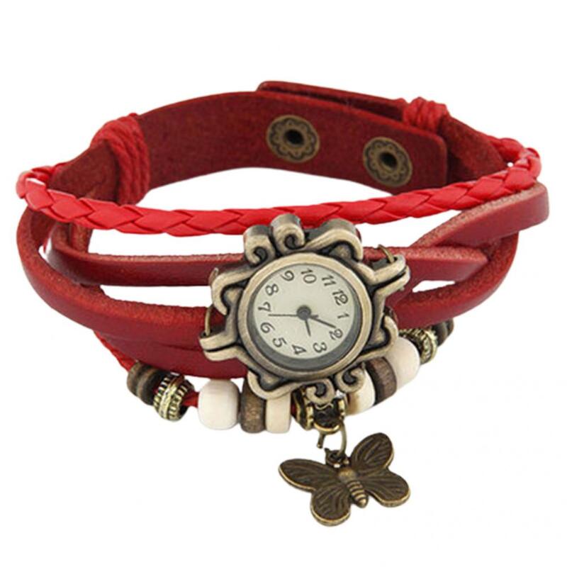 日常使用のための調節可能な革製時計,ファッショナブルな織り時計