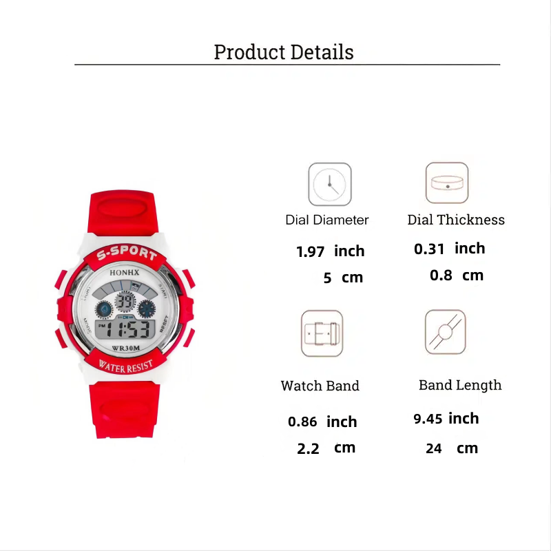 Multifunctional sports watches electronic watches for boys and girls junior high school students luminous alarm clock children a
