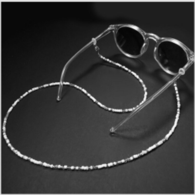Lunettes de lecture à la mode, chaîne de perles rétro, cordon de lunettes, sangle de cou, masque, chaîne, accessoires