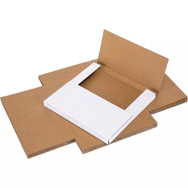 Spersonalizowane produkty niestandardowe Logo płyta winylowa skrzynki pocztowe białe skrzynki pocztowe łatwe do złożenia kartonowe pudełka do wysyłki
