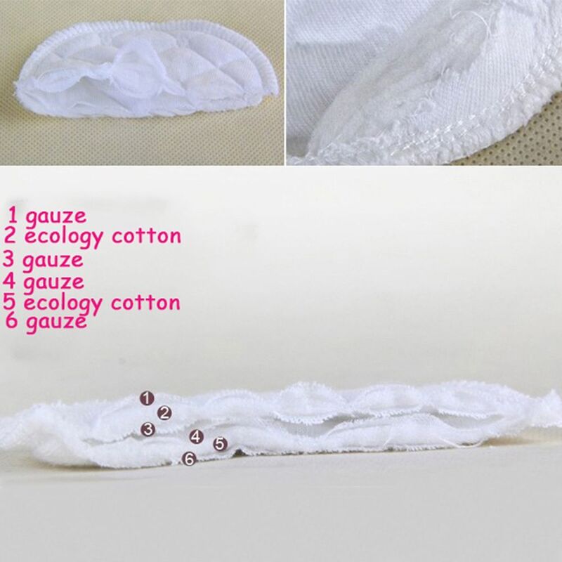 Распространенная утолщенная Абсорбирующая Экологичная хлопковая ткань для кормления грудью для мам, моющаяся многоразовая деталь
