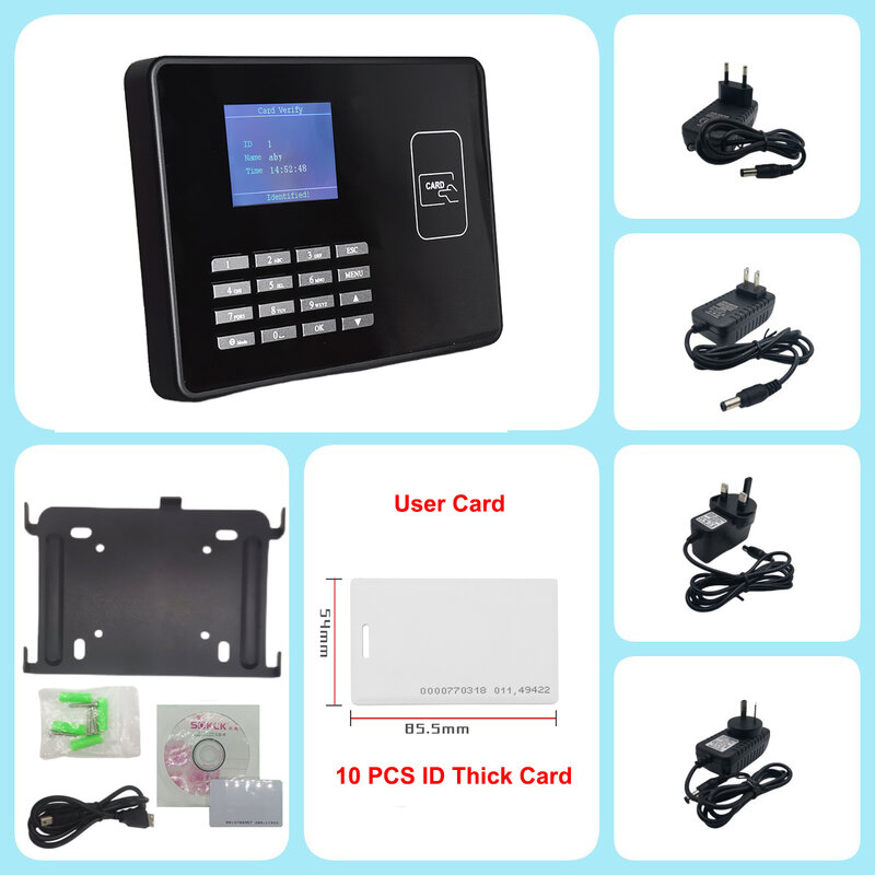 WiFi Proximity RFID 125khz Card Time presenze Machine Smart Card Clock System assistenza al controllo dei dipendenti con opzione batteria