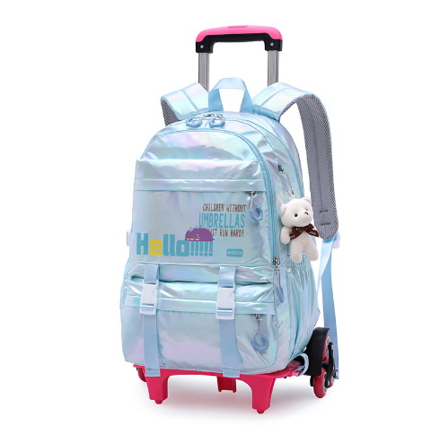 2022 새로운 학교 트롤리 배낭 가방, 바퀴 달린 학교 배낭 학교 바퀴 달린 책가방
