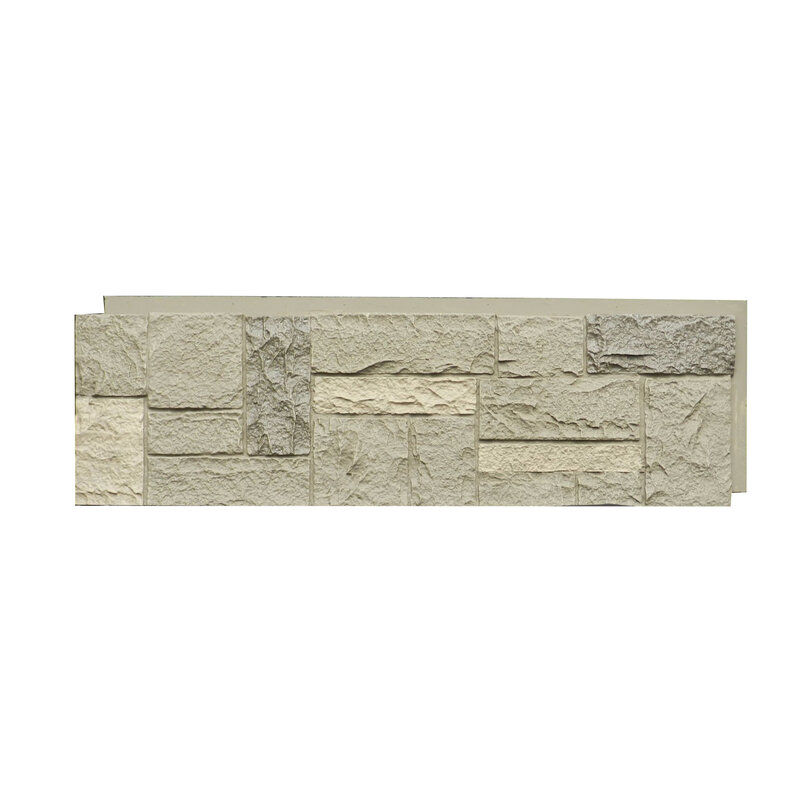Panneaux Muraux en PU Stone Isabel, Matériaux de Décoration de Façade Intérieure et Extérieure, Excellente miles de la Maison, 10 Pcs