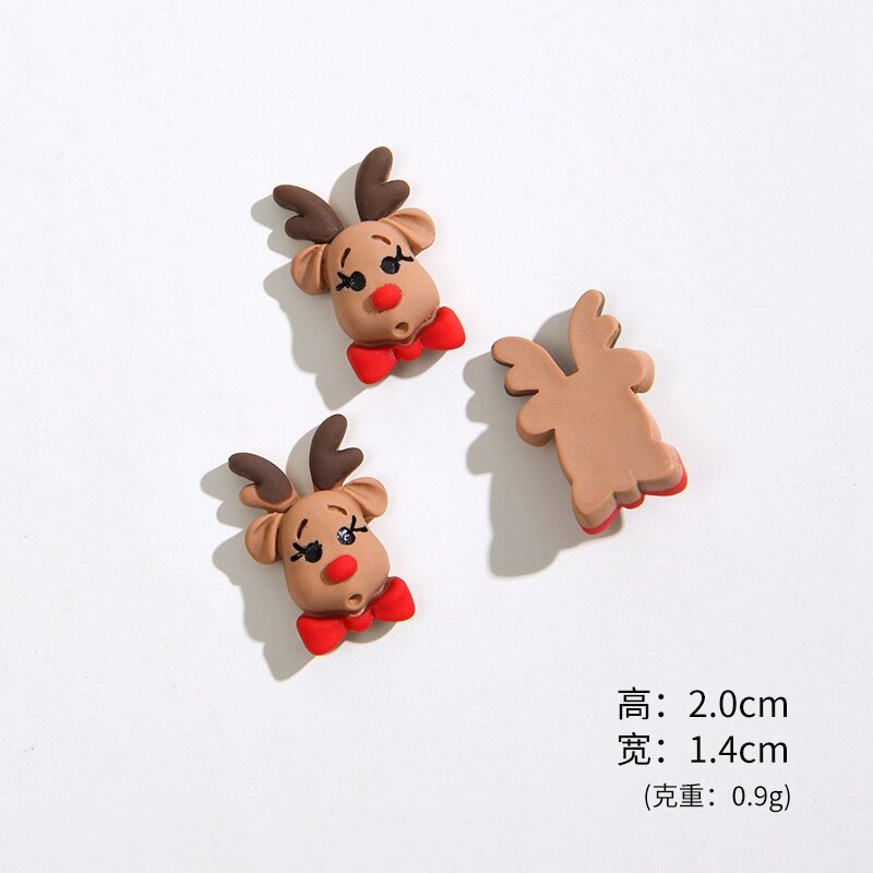 20Pcs New Cute Mini Cartoon Christmas Series Figurine in resina artigianato Flatback Cabochon ornamento creazione di gioielli accessori per capelli