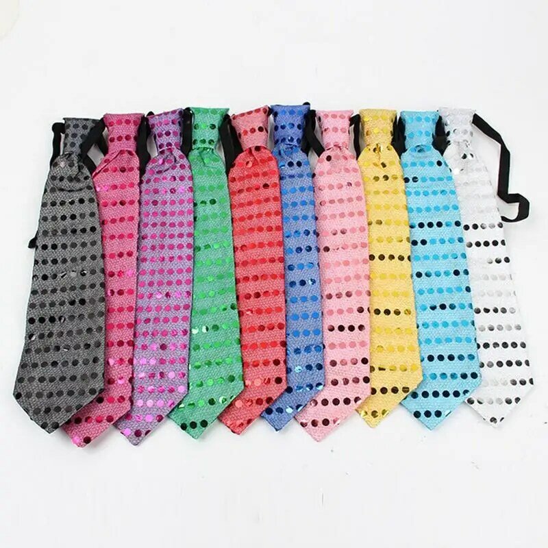 Light Up Tie Colorful LED Necktie Light Up Bow Tie Flash Necktie Pre Tied With Strap For Festival Rave Party