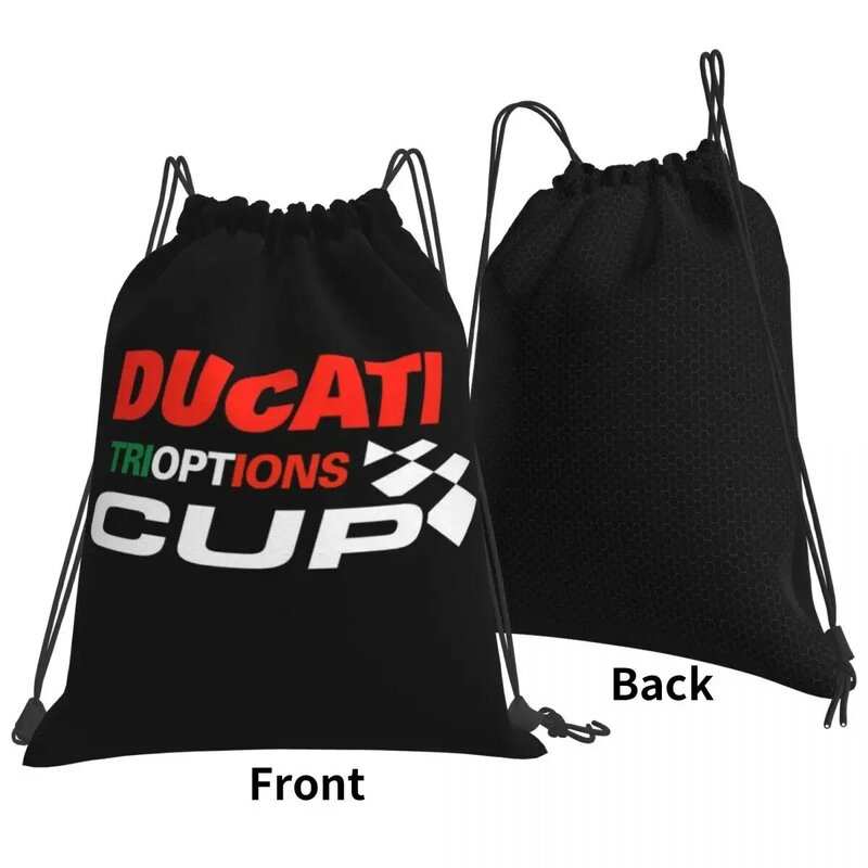 Trioptions Cup Ducati Corse Backpack Portable Drawstring Bags Drawstring Bundle Pocket Shoes Bag Book Bags For Man Woman School
