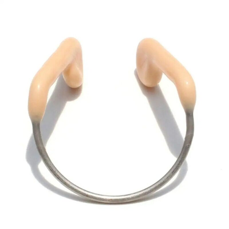 Nose Clip Unisex Durable No-skid Soft Silicone Metal Wire Nose Clip for Diving Swimming Training Nose Clip Skin Color