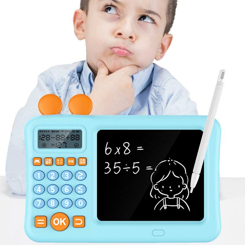 Prancheta matemática calculadora para crianças, calculadora matemática, máquina de aprendizagem, treinamento, LCD, calculadora espanhola, aritmética mental