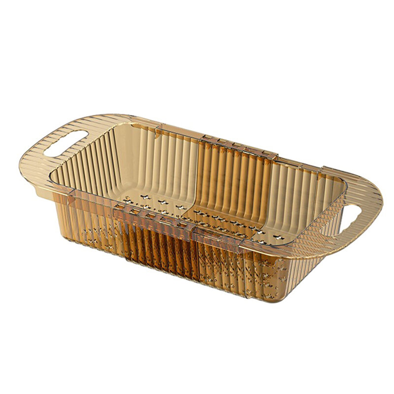 Efficient Kitchen Organizer Telescopic Drain Basket and Adjustable Washbasin Sink Strainer Vegetable Shelf Rack