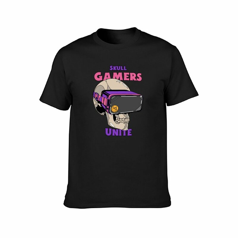 Skull Gamers Unite T-Shirt heavyweights customs sports fans mens clothing