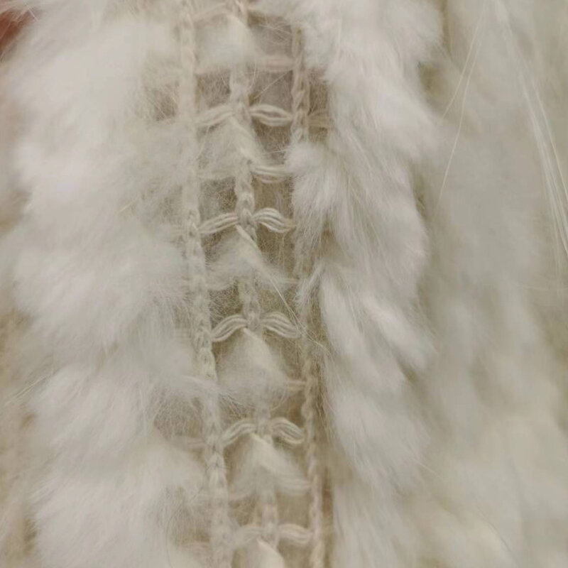 Nuova pelliccia di procione crittografata pelliccia di coniglio cappotto di pelliccia intrecciata su entrambi i lati autunno e inverno moda donna corto cappotto di vera pelliccia
