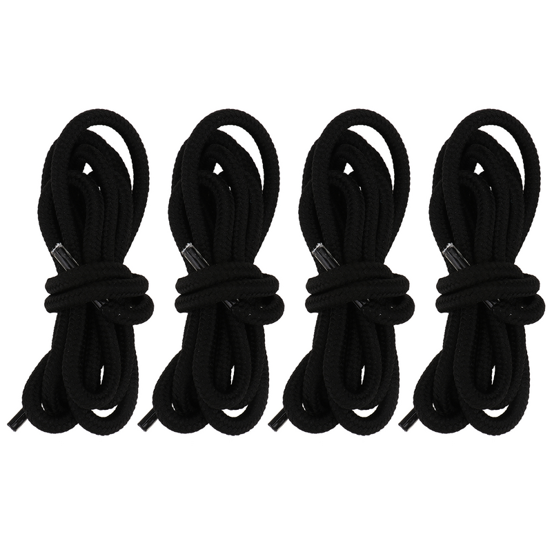 Cordones redondos para zapatillas de deporte, cordones elegantes, color negro, 2 pares