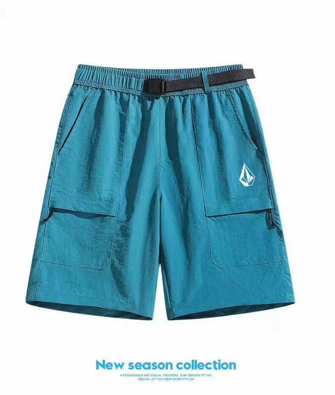 Шорты мужские нейлоновые быстросохнущие, однотонные штаны для работы, путешествий, пляжа, лето 2024