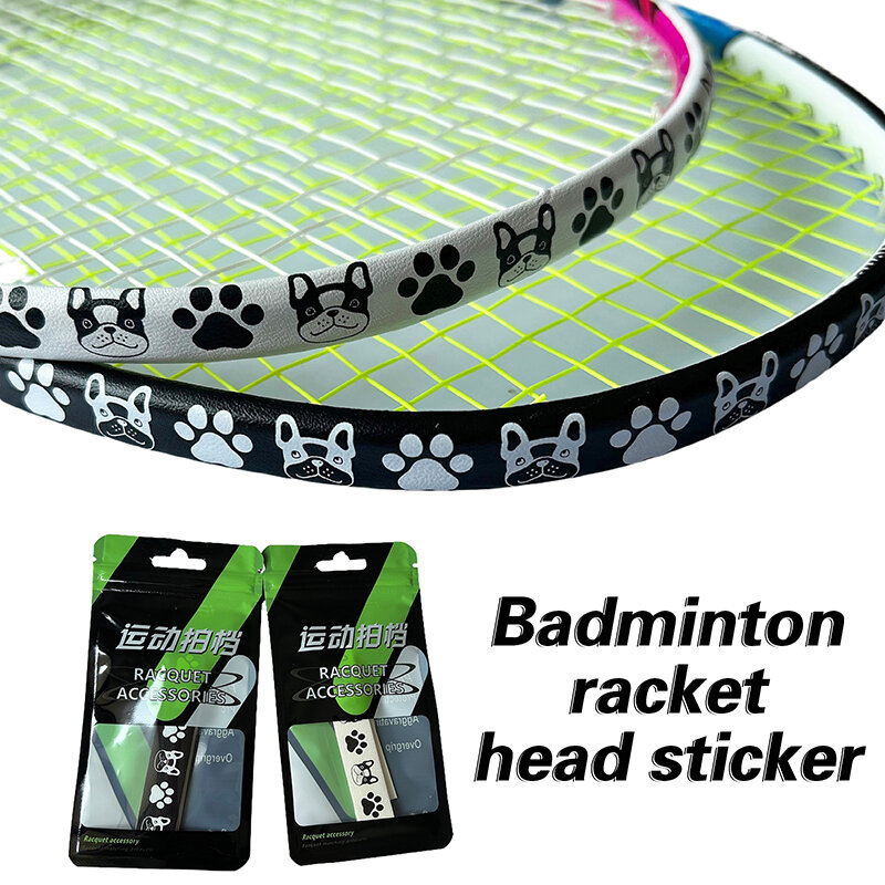 Pita pembungkus kepala raket Badminton, pelindung tepi kepala tahan aus mengurangi benturan dan gesekan pita pelindung tepi raket