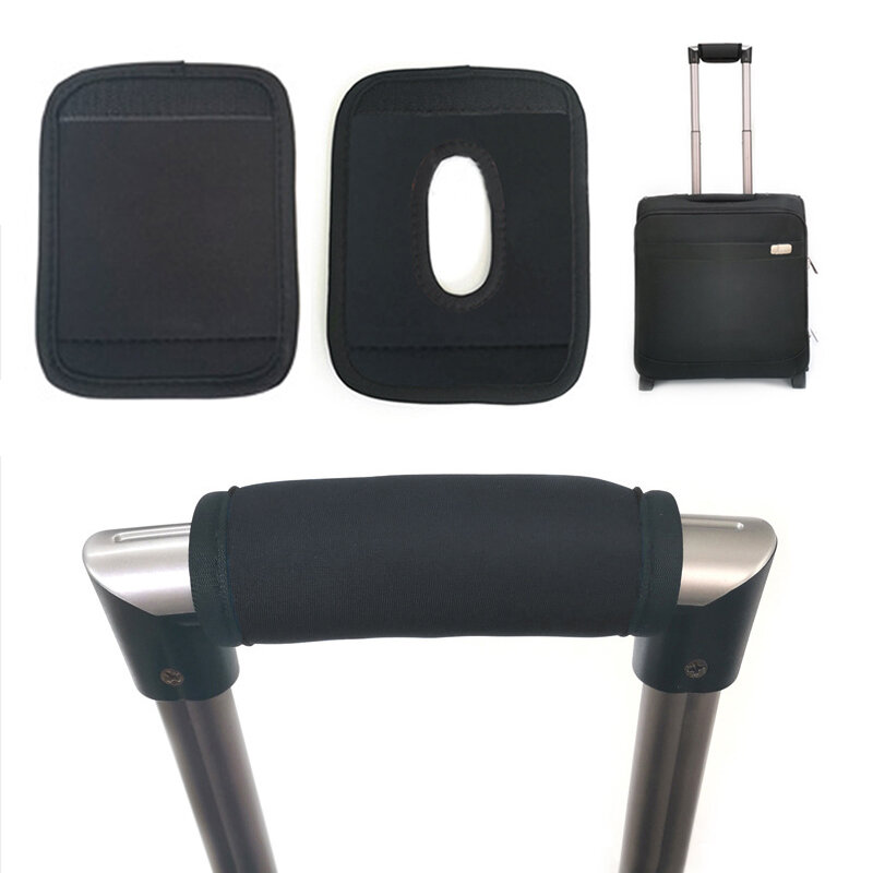 Black Luggage Handle Cover Wear-resistant Trolley Case Handle Cover Car Door Handle Protective Cover Armrest Cover Grip Cover