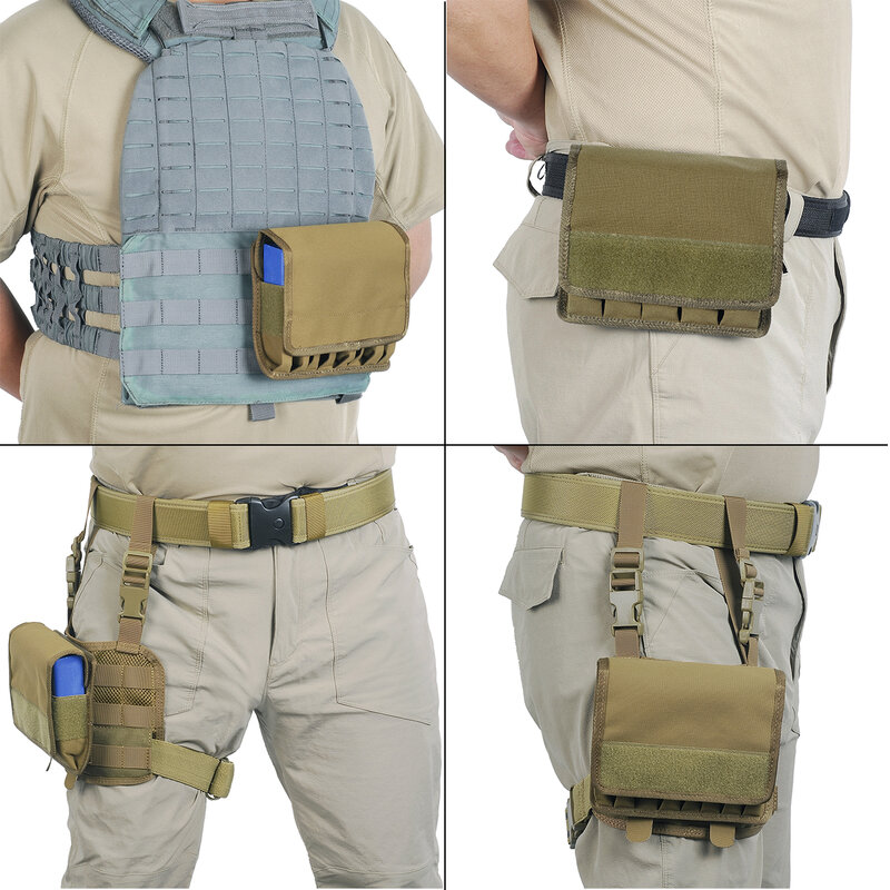 TAFTACFR Tactical Line Magazine Pouch,Molle con alette rimovibili, supporto per munizioni Mag adatto