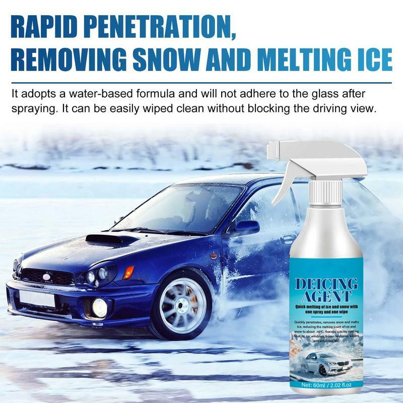 자동차 앞 유리용 서리 제거 스프레이, 빠르고 쉽게 녹여 얼음 서리 및 눈 최소화, 긁힘 개선