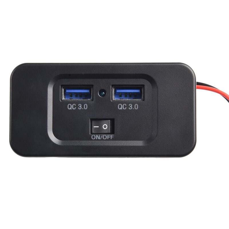 Power Outlet Car Fast Charger Dustproof Fast Charging Surface Mount Universal Fitment Installation Output QC QC