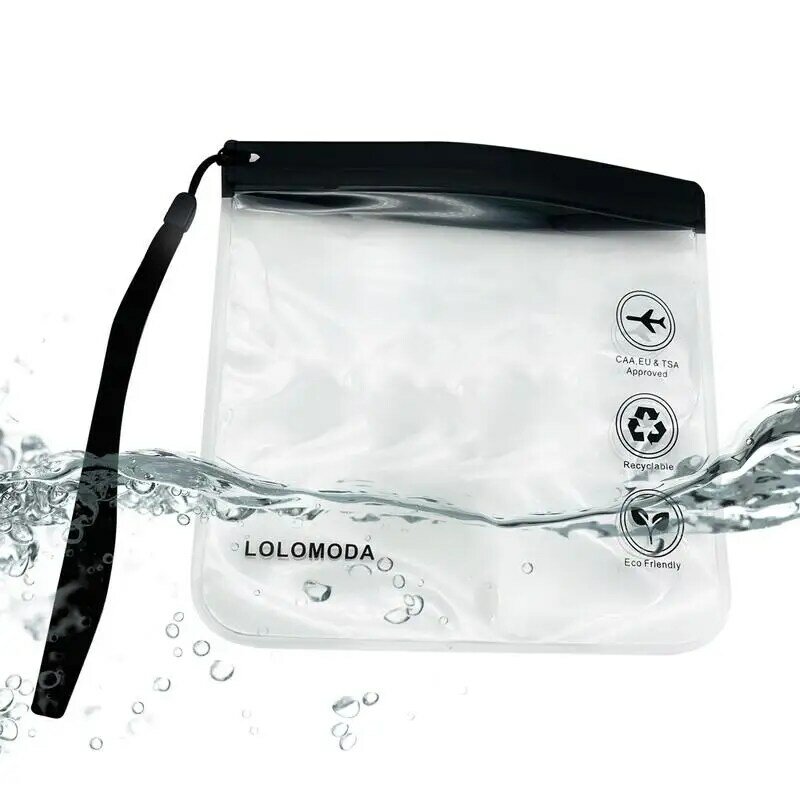 Clear Travel Makeup Bag Cosmetic Bag Storage Bag Cosmetic Organizer Transparent With Zipper & Lanyard Makeup Travel Bag Toiletry