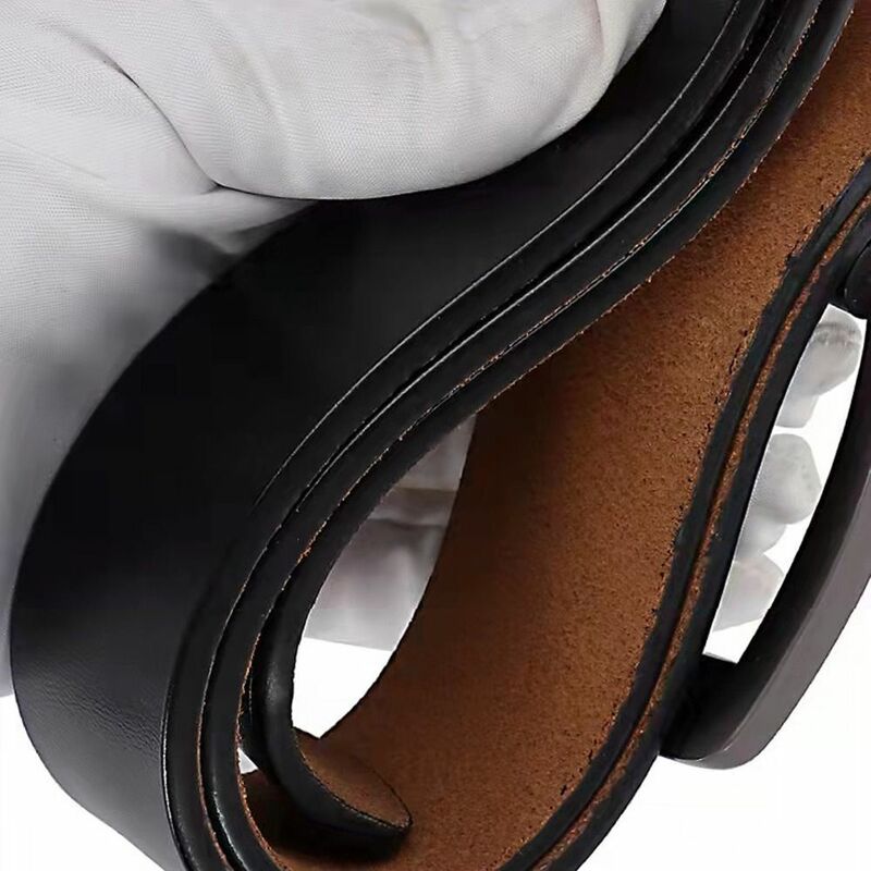 Cinturón de cuero genuino informal Vintage para hombres, bandas de pantalones, hebilla de Pin, cinturón de cintura que combina con todo