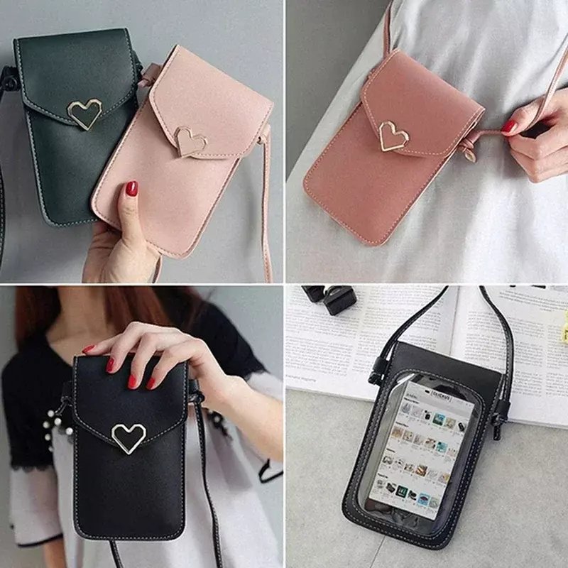 TOUB042     Fashion Ladies Small Crossbody Messenger Bags Touch Screen Cell Phone Purse Women Shoulder  Wallet