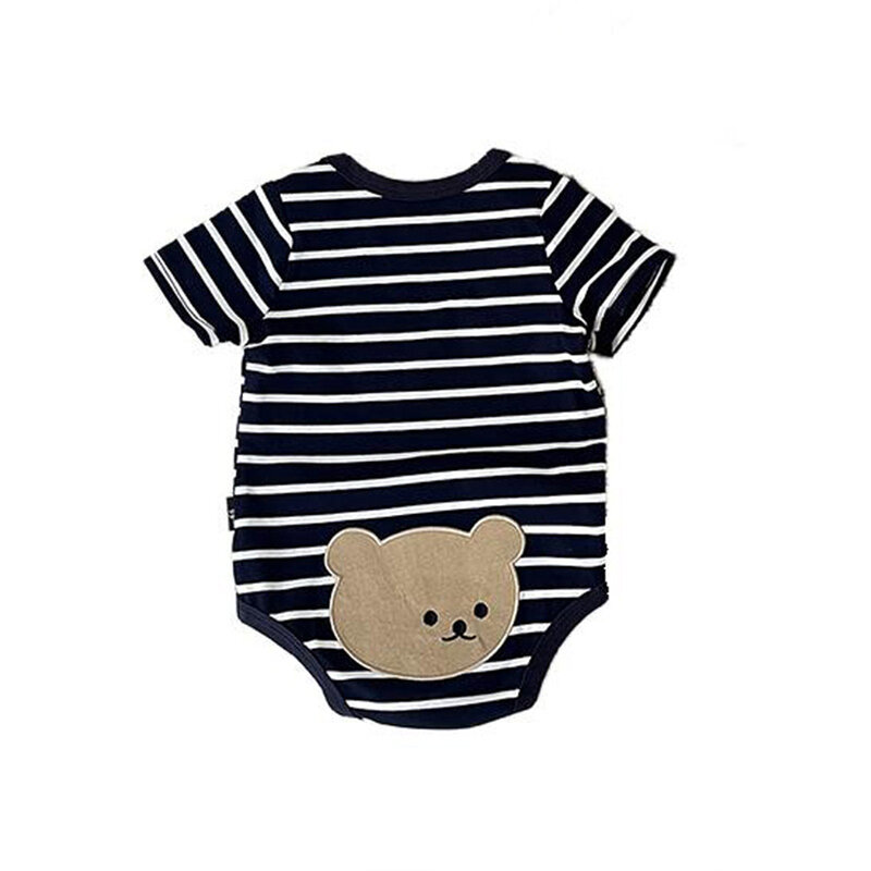 Macacão de bebê personalizado, bordado, bonito, manga curta, saco de presente para sair, com nome, recém-nascido, verão