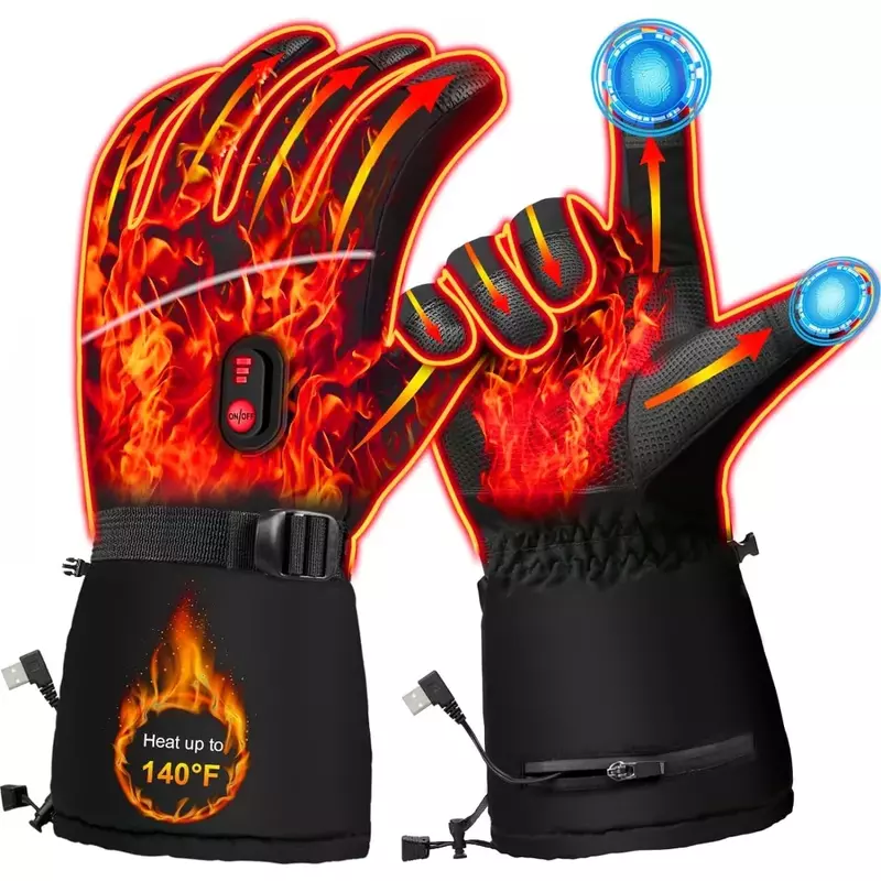 Sarung tangan pemanas elektrik untuk pria wanita, sarung tangan kerja penghangat tangan berkemah, sarung tangan kerja ski bersepeda untuk hadiah