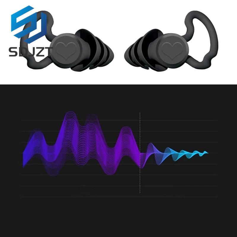 Noise Reduction Ear Plugs Soft Silicone Earplugs For Travel Study Sleep Waterproof Hear Safety Anti-noise Ear Protector 1Pair