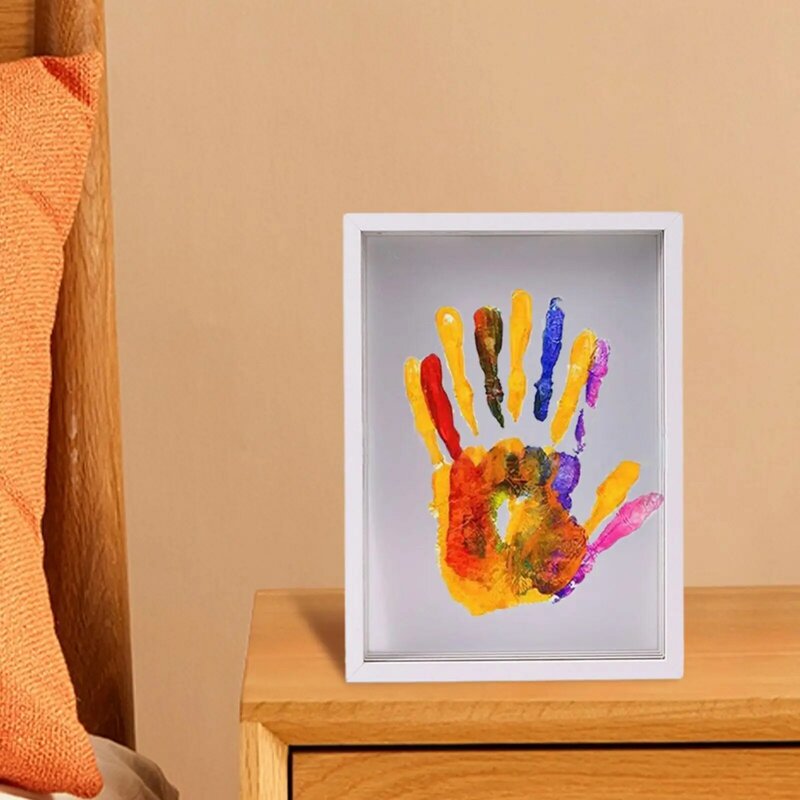 家族の指紋フレームキット、DIYクラフト、新親のための記念品フレーム