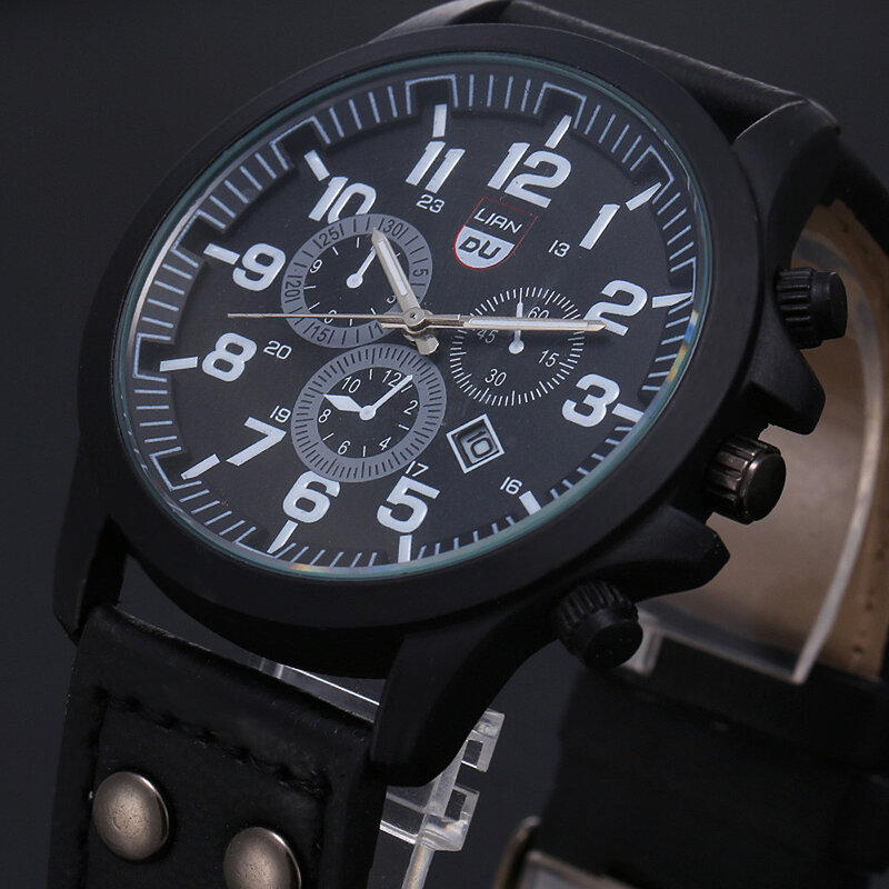 2022 Vintage Klassische Uhr Männer Uhren Edelstahl Wasserdicht Datum Lederband Sport Quarz Armee relogio masculino reloj