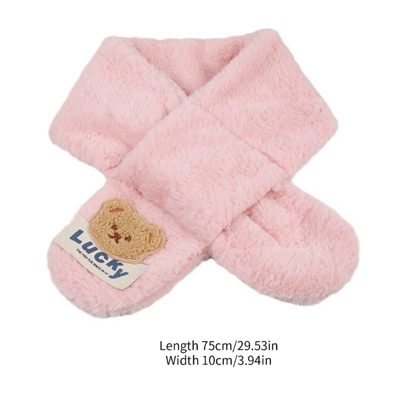 Cachecol de pescoço de urso para crianças, lenço quente para bebês meninos e meninas, aquecedor elegante, outono e inverno