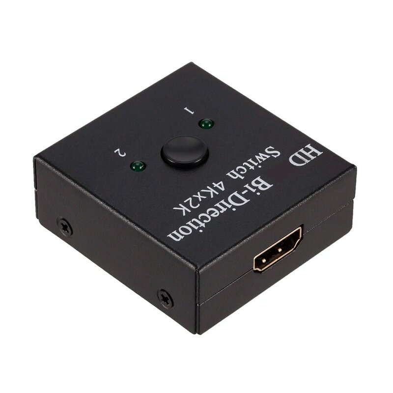 Switcher 4K x 2K 2 porte manuale bidirezionale 2x1 1x2 compatibile con HDMI AB Switch supporta 4K UHD FHD HDCP Ultra 1080P per proiettore