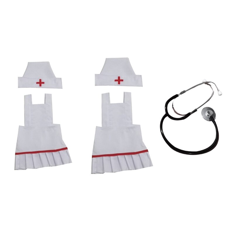 Подарочный реквизит для душа новорожденного, униформа медсестры, шляпа, фартук, наряд для детской фотосессии 0-12 месяцев