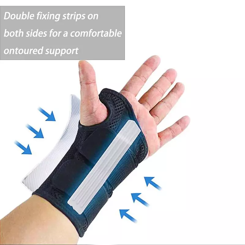 Szyna nadgarstka na kciuk Fitness owija tunel nadgarstka zapalenie stawów zapalenie ścięgna skręcenie nadgarstka bandaż ściągający siłownia ochraniacz na dłoń sportowe do domu