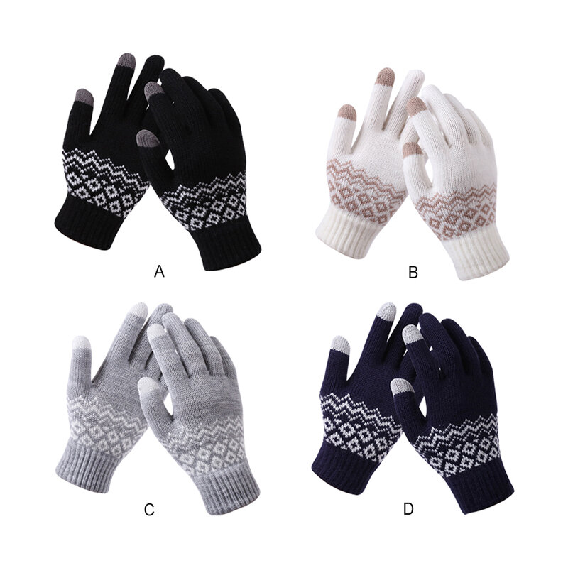 Strick handschuhe im einfachen Stil warm halten Outdoor-Touchscreen-Strick handschuh