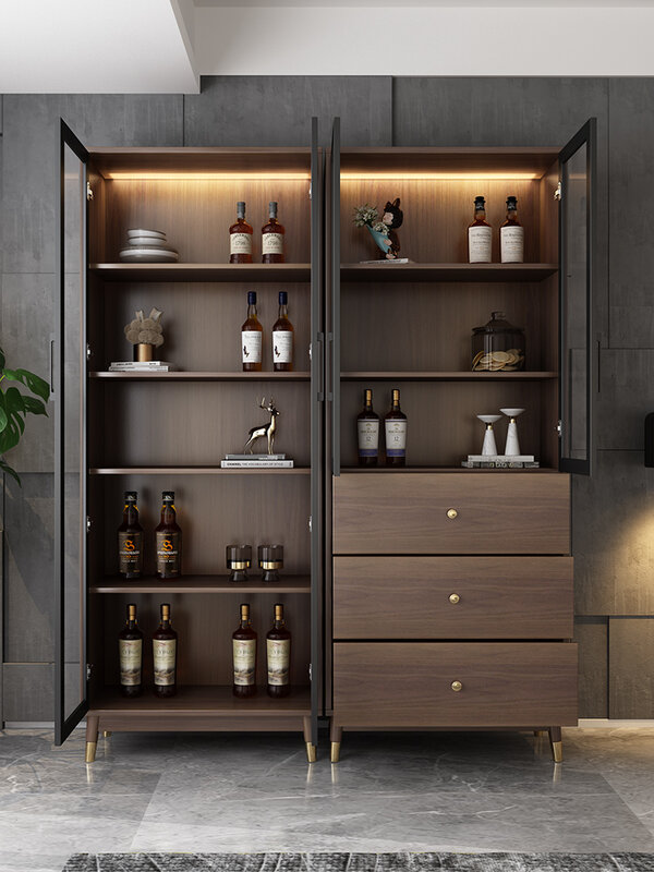 Luxo Wall Prateleira Display Cabinet, armário do vinho, coletar modelo, estante, Bar Móveis, LVWC