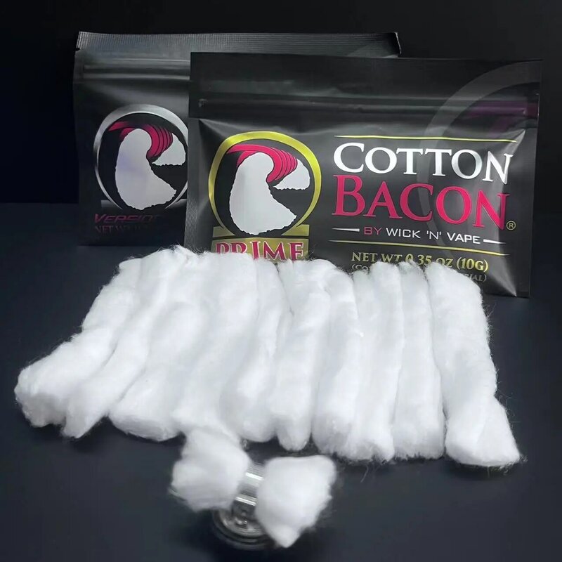 Confezione da 10/confezione da 3 100% 2.0 cotone organico pancetta Protable Prime Cotton per Zeus X RTA Kylin BSKR Dead Rabbit Profile Mesh RDA RTA