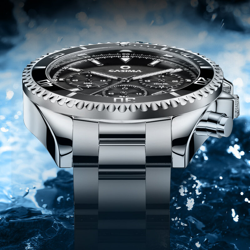 CASIMA luksusowe męskie zegarki biznesowe Top marki Man zegarek ze stali stalowy pasek klasyczny wodoodporny zegarek męski kwarcowy