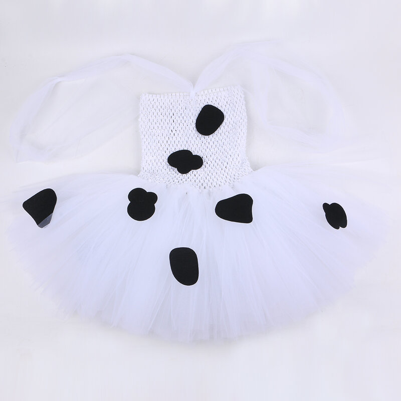 Mleczna krowa Tutu sukienka dla dziewczynek Halloween zwierząt gospodarskich przebranie na karnawał strój dziewczynka urodziny tiul sukienka dzieci ubrania