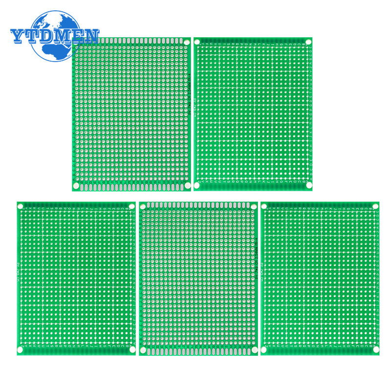 シングルサイドPCB,緑のユニバーサルPCBボード,DIYキット,7x9cm, 5個