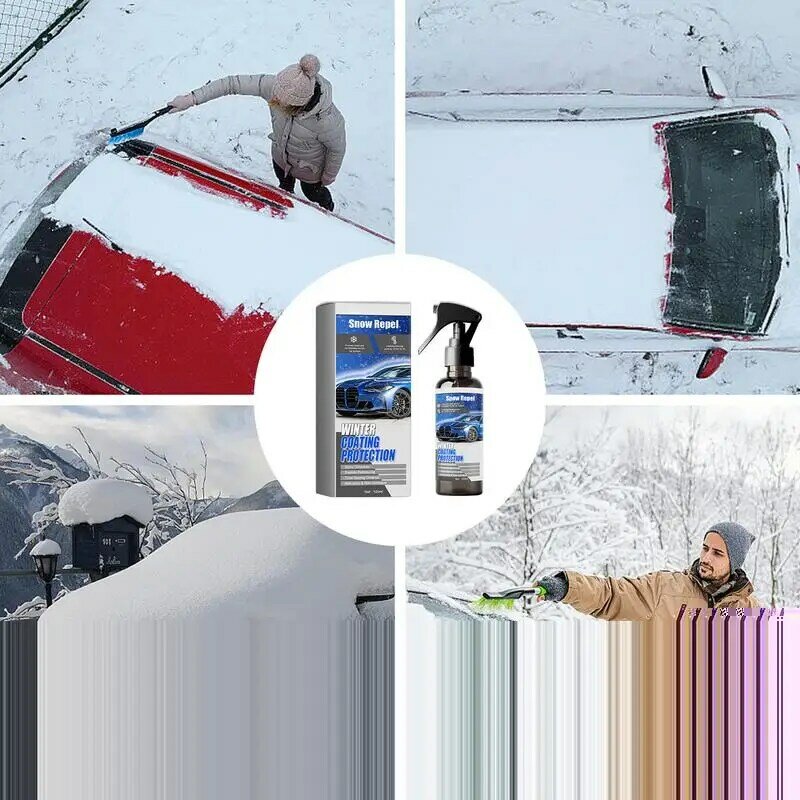 Szklany Spray powłoka hydrofobowa 100ml zimowy Defogger do szyb samochodowych wodoodporna przeciwdeszczowa usuwanie śniegu samochodowa do szyb samochodowych