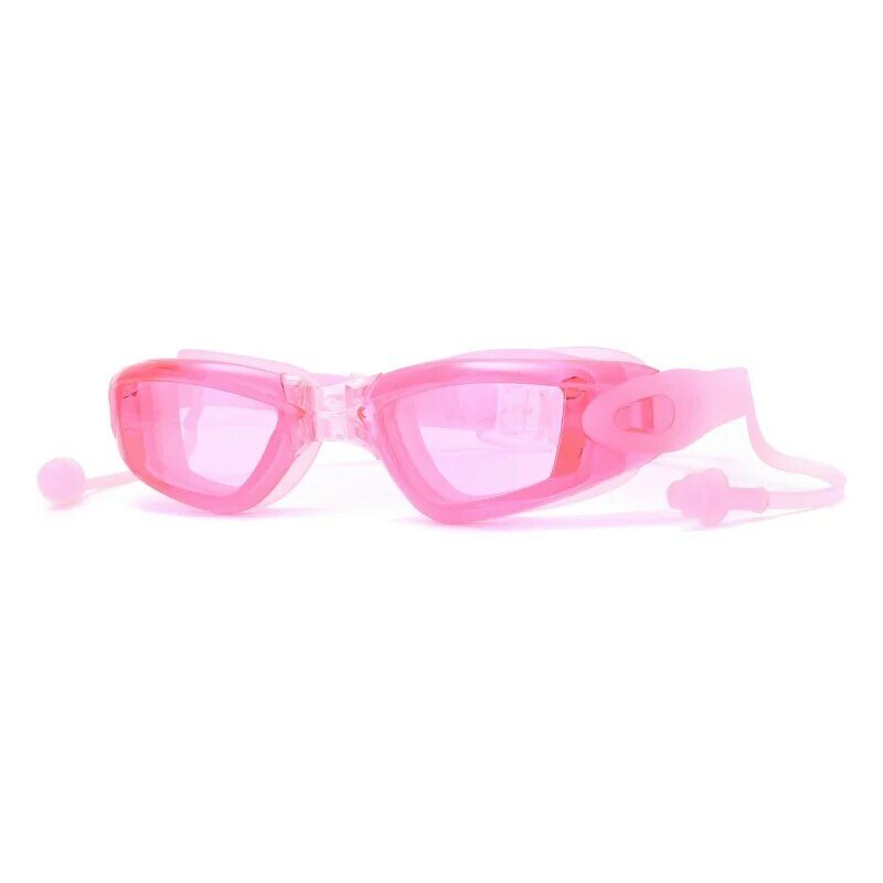 Kacamata renang profesional pria wanita, lensa perlindungan UV anti-kabut tahan air silikon dapat disesuaikan di Kolam
