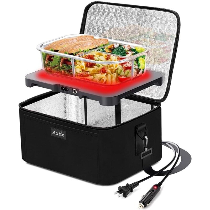 Aquecedor portátil de alimentos, Mini lancheira Microwaveable pessoal, aquecedor para uso no carro, caminhão, viagem, acampamento, trabalho