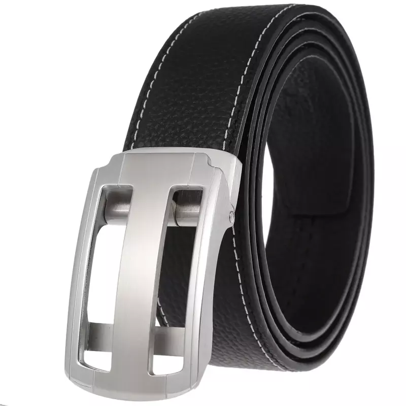 2024 Fashion High Quality New Stainless Steel Men's First Layer Belt Casual Belt Women Luxury Designer Brand Automatic Buckle